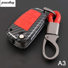 ABS+Silicone Car Key Case Cover For Audi Key Case A3 A4 B7 B6 B8 A6 C5 C6 Q5 Q7 A4L Car Styling Key Ring Shell 2024 - buy cheap