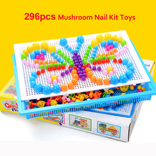 296 шт мозаика картина головоломка игрушка для детей композитный Интеллектуальный развивающий набор грибов для ногтей игрушки с коробкой 2024 - купить недорого
