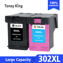 Toney king-cartucho de tinta para hp 302xl, cartucho de substituição para impressora deskjet 302, 1111, 1112, 2130, 2135, 1110, 3630, 3632 2024 - compre barato