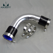 63MM 2.5'' /70mm 2.75" /76mm 3" inch 90 Degree Elbow Aluminum Turbo Intercooler Pipe Piping Tubing+Silicone hose +Clamps 2024 - buy cheap