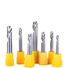 10pc 3.175mm Shank One Single Flute Spiral router bit for aluminum CNC end mill tungsten carbide milling cutter engraving 1/8" 2024 - buy cheap