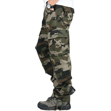 Camouflage Cargo Pants Men Outdoor Multi-pocket Overalls Military Tactical Long Trousers Men's Casual Cotton Straight Pants 44 2024 - buy cheap