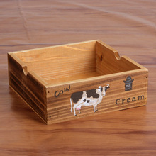 Square Milk Cow Handmade Boxes Wood Crafts Treasure Chests Vintage Wooden Case Multifunction Jewelry Storage Box Wood Box 2024 - buy cheap