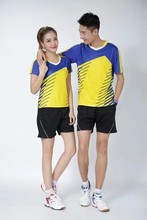 Camiseta transpirable de secado rápido para hombre y mujer, ropa deportiva de tenis de mesa y pantalones cortos, Unisex, L2036YPD 2024 - compra barato