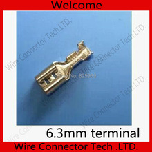 200Pcs Brass Female 6.3mm Crimp terminal Connectors for car,6.3mm terminals,car connector Spade terminal 2024 - buy cheap