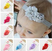 5pcs/lot Baby Flower Headband Chiffon Rose Flower Children Girls Hair Head Kids Hair Accessories 2024 - buy cheap