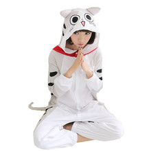 Fantasia de flanela kigurumi para cosplay, pijama feminino do anime chi's sweet home chi cat, para festas de carnaval halloween 2024 - compre barato