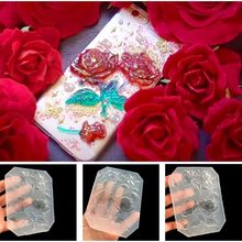 New Mirror DIY Handmade UV Crystal Epoxy Mold With Leaf Big Rose Jewelry Pendant Accessories 2024 - buy cheap