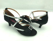 Comfortable Fashion latin dance shoes ballroom shoes salsa dance shoes tango party shoes for women 6211BLK low heel high heel 2024 - buy cheap