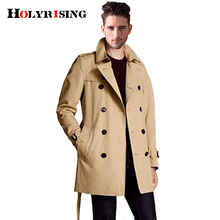 Holyrising-gabardina informal con estilo para hombre, abrigos de viento delgados, abrigo con cuello vuelto, ropa cómoda, 18356-5 2024 - compra barato