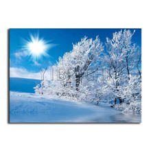 Full Square Diamond painting winter trees DIY 3D Diamond mosaic sunset Full Round Diamond embroidery Cross stitch landscape 2024 - buy cheap