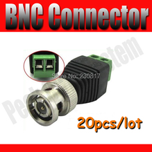 BNC Male Connector 20pcs/lot Coax CAT5 to CCTV Camera, BNC Connector Plug for CCTV Cable 2024 - buy cheap