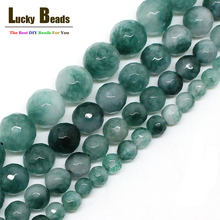 Wholesale 4mm 6mm 8mm 10mm 12mm Faceted Green Chalcedony Stone Round Beads For Jewelry Making 15.5inches DIY Jewellery F00491 2024 - buy cheap
