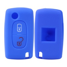 2 botão chave do carro capa protector silicone saco chave para peugeot 207 307 308 407 408 para citroen c3 c4 c4l c5 c6 2024 - compre barato