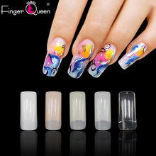 FingerQueen 100PCS +Box Ballerina Half Nail Tips Natural/Clear Coffin False Nails ABS Artificial DIY False Fake UV Gel Nail Art 2024 - buy cheap