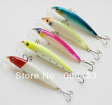5PCS Fishing FIsh Lure Pencil Mimmow Treble Hook Spinner baits 11cm 16g 2024 - buy cheap