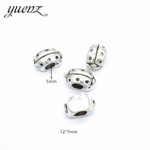 YuenZ-Cuentas espaciadoras de escarabajo, accesorios de joyería de encanto europeo, accesorios de bricolaje, color plata antigua, agujero grande, 10 piezas, R174 2024 - compra barato