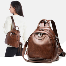 Винтажный женский рюкзак, кожаный рюкзак с воском, сумка на плечо, школьная сумка для девочек-подростков 2024 - купить недорого