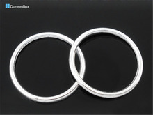 Doreen Box Lovely 50 шт серебряного цвета спаянное Закрытое кольцо 24 мм Диаметр. Фурнитура (B04315) 2024 - купить недорого