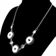 Vintage Jewelry Metal Chain Snap Necklace 50CM With Rhinestone Fittings Classic Pendant Fit DIY 18MM Snap Buttons Jewlery ZG005 2024 - buy cheap