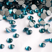 YANRUO-diamantes de imitación de cristal de zirconia azul, fijación en caliente, SS4-SS30, 2058HF, Hotfix, parte trasera plana, artesanal 2024 - compra barato