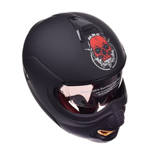 Skull Full Face Motorcycle Helmet Modular Flip Up Helmet Motorcycles Chopper Retro Predator Vintage Cruiser Monster Helmets Men 2024 - buy cheap