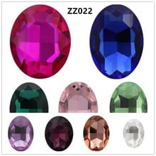 10*14mm some colors to choose 20Pcs/pack Crystal glass point-back Rhinestones glue on Clothes shoes bags Art Decoration ZZ022 2024 - buy cheap