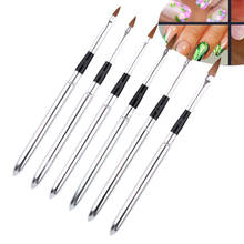 6 pçs/set Destacável Escovas de Gel UV Conjunto Acrílico Nail Art Design Pintura Desenho Pen Escova Kit Builder DIY Nail Manicure ferramentas 2024 - compre barato