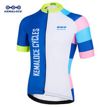 Kemaloce New Style Colorful Reflective Cycling Clothing UV Protection Personalized Bike Shirt Quick Dry Polyester Bicycle Jersey 2024 - buy cheap