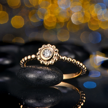 CaiMao 14KT/585 Желтое золото 0,10 карат круглая огранка алмаз помолвка драгоценный камень обручальное кольцо ювелирные изделия 2024 - купить недорого