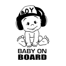 Baby boy onboard decal  sticker Van  car rear window cute funny Cool Lovely Humour Car Sticker 2024 - buy cheap