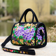 Bolsas de Compras de todos os jogo Bordado Do Vintage das mulheres! Agradável Floral Bordado Senhora Pequeno Ombro & Sacos Crossbody sacos de Multi-uso 2024 - compre barato