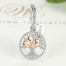 Luxury Gold Charms 925 Sterling Silver Family Tree Beads fit Original Bracelet Women DIY Jewelry Making 2024 - buy cheap