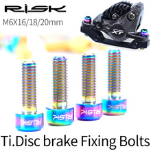 4pcs/lot Titanium Alloy Bicycle Disc Brake Caliper Fixing Bolts MTB Bike Oil Disc Brake TC4  M6*16/18/20mm Retaining Screws 2024 - buy cheap