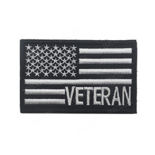 3D Embroidery Patch Veteran USA Flag American Flags Army Military Patches Tactical Emblem Appliques Embroidered Badges 2024 - buy cheap