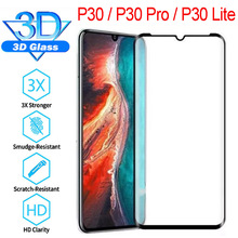 3D Curved Protective Tempered Glass On For Huawei P30 Pro Screen Protector Glass On p 30 p30 lite light 30lite p30pro p30lite 2024 - buy cheap