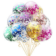 Balões confete transparente para festa, 5 tamanhos e 12 polegadas, decoração de festa de casamento, aniversário de crianças, brinquedos de balão de ar 2024 - compre barato