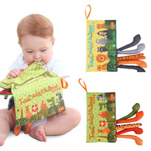 Для детей игрушки для младенцев, Детская тканевая книга, 3D Водонепроницаемая тканевая книга с хвостом животных, обучающая Мягкая тканевая книга, скидка 30% 2024 - купить недорого