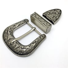 3pcs/set 30mm/38 mm Antique Nickel Belt Buckle carved DIY accessories leather craft for women's Mens Jeans Fashion Vintage 2024 - buy cheap