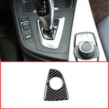 Fibra de carbono Real Interior Panel de cambio de marchas Trim para BMW Serie 3 F30 F33 F36 2013-2018 la izquierda 2024 - compra barato