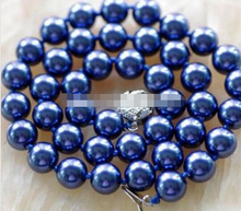 LL, _ 1526, hermoso Collar de perlas Concha azul marino, 10MM 2024 - compra barato