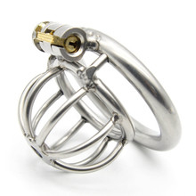 Super Small 304 Stainless Steel Male Chastity Device Cock Cage Penis Virginity Lock Cock Ring Adult Game Chastity Belt 2024 - buy cheap