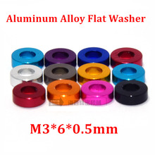 50pcs M3*6*0.5mm Aluminum flat washer for RC Model Part Aluminum countersunk Gasket Washer meson anodized colorful 2024 - buy cheap