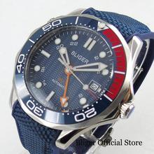 Топ бренд BLIGER крутой стиль 41 мм Автоматические Мужские часы с GMT Ручной Супер светящийся циферблат с окошком даты 2024 - купить недорого