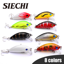 Free Shipping 1 Pcs Hard Minnow Lure Fishing Lure With 2 Hooks 5 cm,3.6g Miixed 8Color 2024 - buy cheap