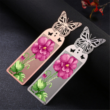 DIY Craft Stich Cross Stitch Bookmark Metal Silver Golden Needlework Embroidery Crafts Counted Cross-Stitching Kit Pansy 2024 - buy cheap