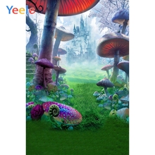 Yeele-Fondo de fotografía con diseño de Castillo de seta de jungla de ensueño para niños, fiesta de cumpleaños de bebé, fondo fotográfico para estudio fotográfico 2024 - compra barato