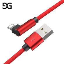 GUSGU Bending Cable for iPhone X USB 90 Degree 2A Fast Charging USB Cable for iPhone 8 plus 7 plus 6 5 5s Charger Cable 2024 - buy cheap