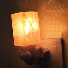 Lâmpada de sal de cristal natural, luminária noturna esculpida à mão para decoração com tomada para purificação de ar, ue, eua, molheria 2024 - compre barato