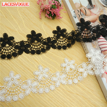 19Yards 6cm White Black Embroidery Lace Trim Handmade DIY Garment Needlework Sewing Accessories Necklace Material 331 2024 - buy cheap